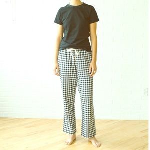 Tradlands black and white gingham sleep pant